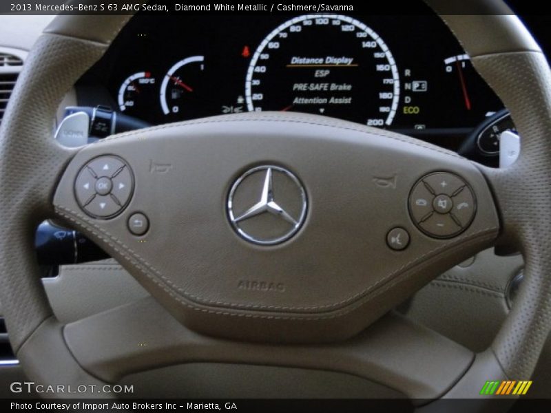 Diamond White Metallic / Cashmere/Savanna 2013 Mercedes-Benz S 63 AMG Sedan