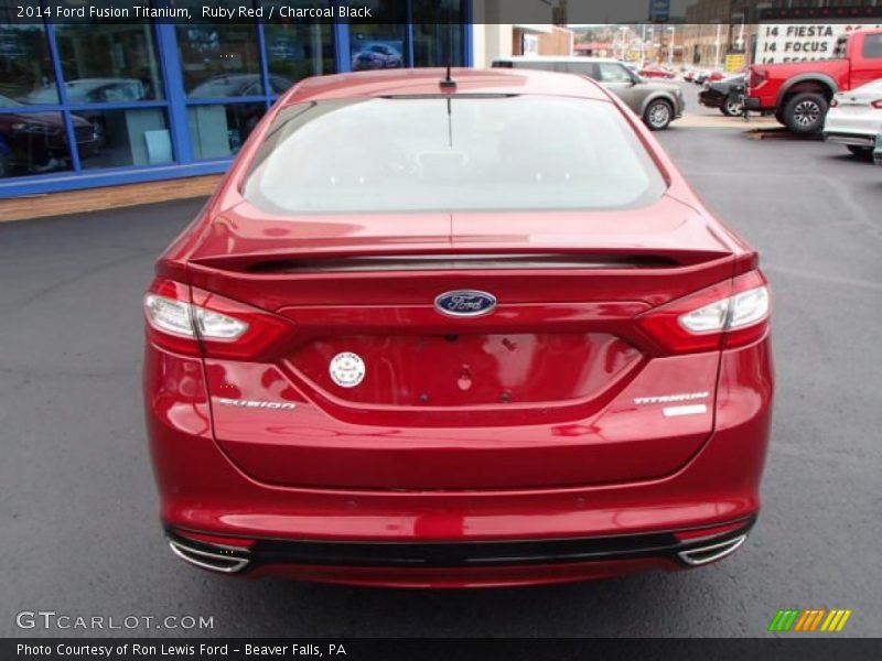 Ruby Red / Charcoal Black 2014 Ford Fusion Titanium