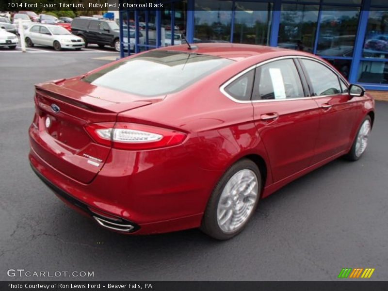 Ruby Red / Charcoal Black 2014 Ford Fusion Titanium