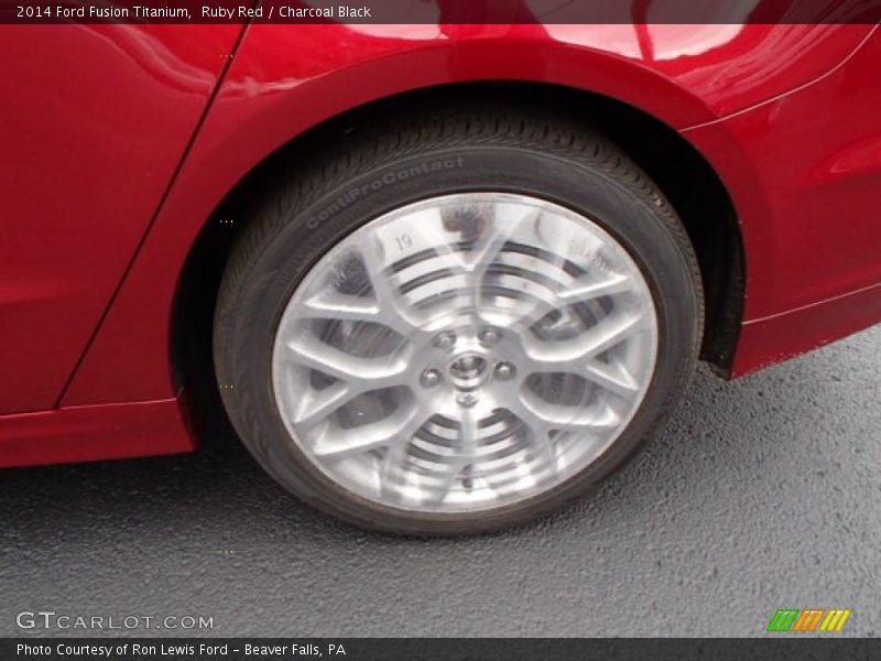 Ruby Red / Charcoal Black 2014 Ford Fusion Titanium