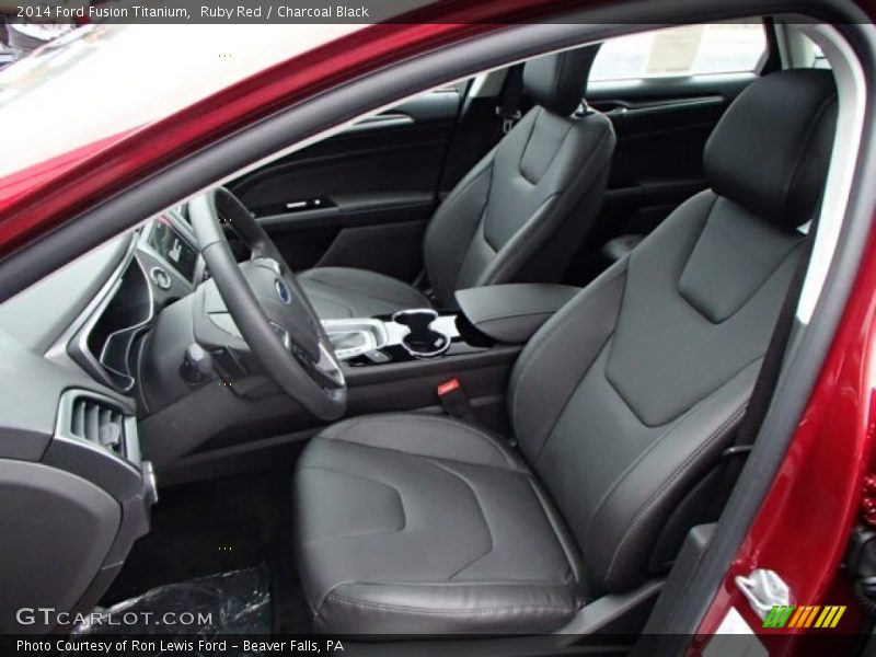 Ruby Red / Charcoal Black 2014 Ford Fusion Titanium