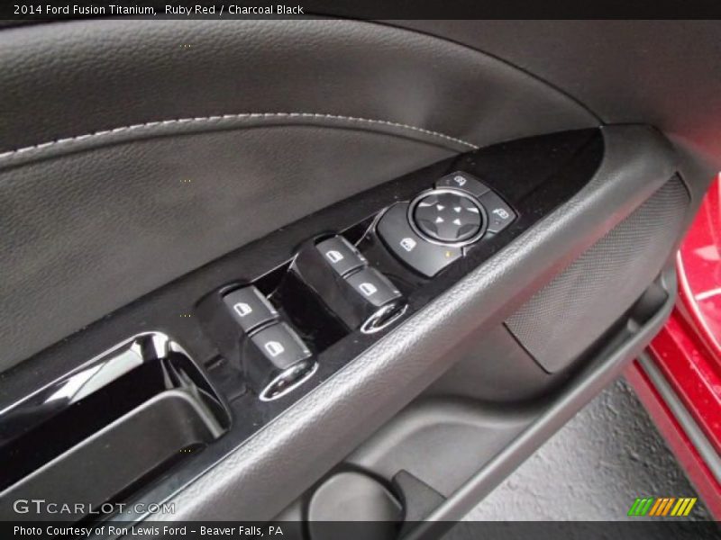 Ruby Red / Charcoal Black 2014 Ford Fusion Titanium