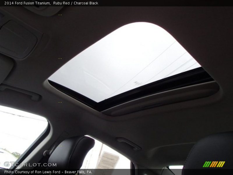 Ruby Red / Charcoal Black 2014 Ford Fusion Titanium