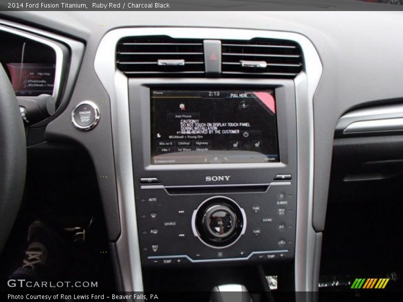 Ruby Red / Charcoal Black 2014 Ford Fusion Titanium