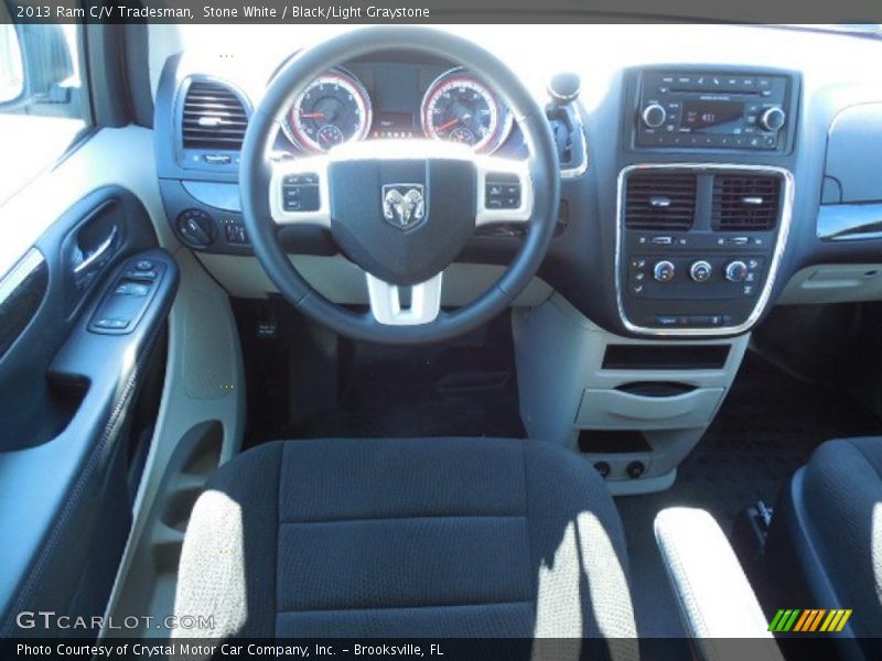Stone White / Black/Light Graystone 2013 Ram C/V Tradesman