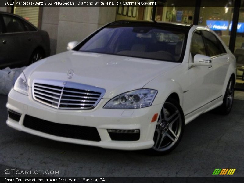 Diamond White Metallic / Cashmere/Savanna 2013 Mercedes-Benz S 63 AMG Sedan