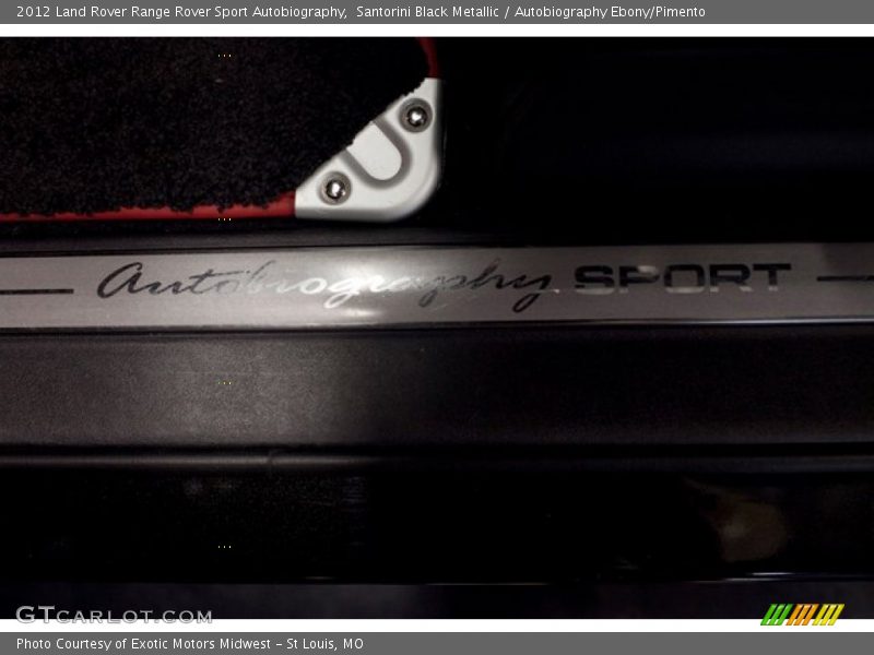 Santorini Black Metallic / Autobiography Ebony/Pimento 2012 Land Rover Range Rover Sport Autobiography