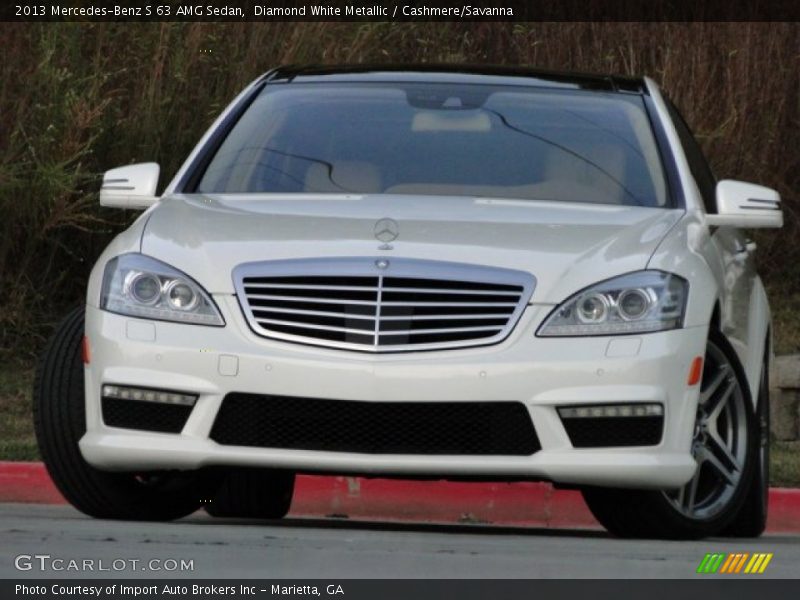 Diamond White Metallic / Cashmere/Savanna 2013 Mercedes-Benz S 63 AMG Sedan