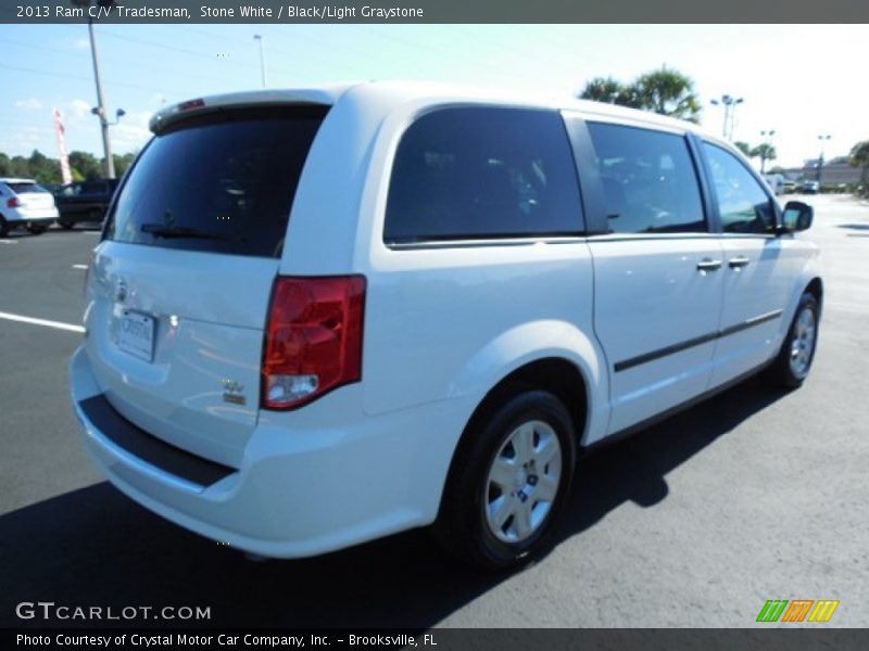 Stone White / Black/Light Graystone 2013 Ram C/V Tradesman