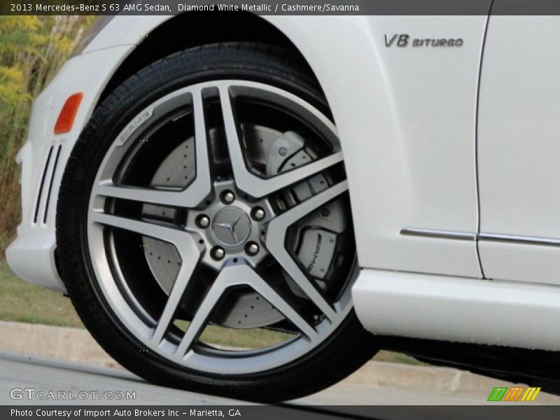 Diamond White Metallic / Cashmere/Savanna 2013 Mercedes-Benz S 63 AMG Sedan