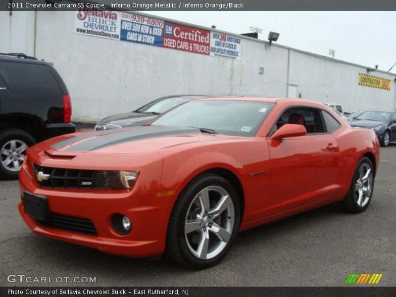 Inferno Orange Metallic / Inferno Orange/Black 2011 Chevrolet Camaro SS Coupe
