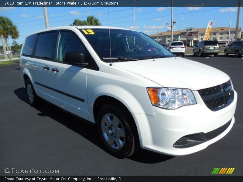 Stone White / Black/Light Graystone 2013 Ram C/V Tradesman