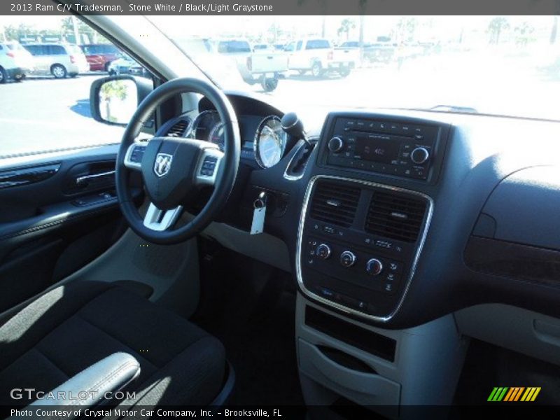 Stone White / Black/Light Graystone 2013 Ram C/V Tradesman