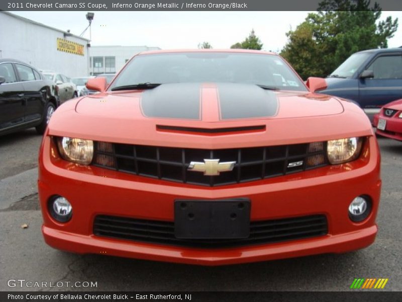 Inferno Orange Metallic / Inferno Orange/Black 2011 Chevrolet Camaro SS Coupe