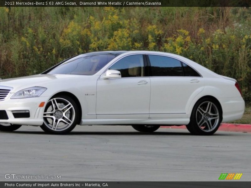 Diamond White Metallic / Cashmere/Savanna 2013 Mercedes-Benz S 63 AMG Sedan