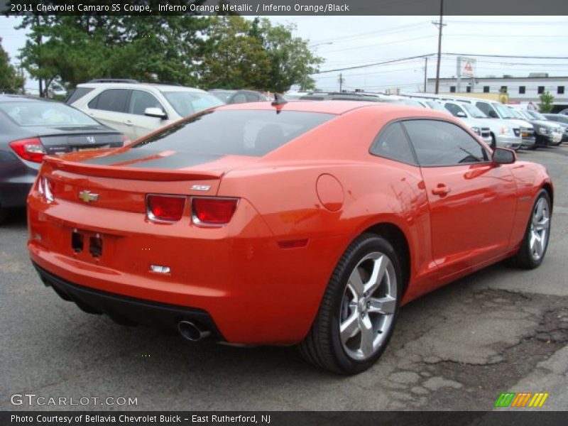 Inferno Orange Metallic / Inferno Orange/Black 2011 Chevrolet Camaro SS Coupe