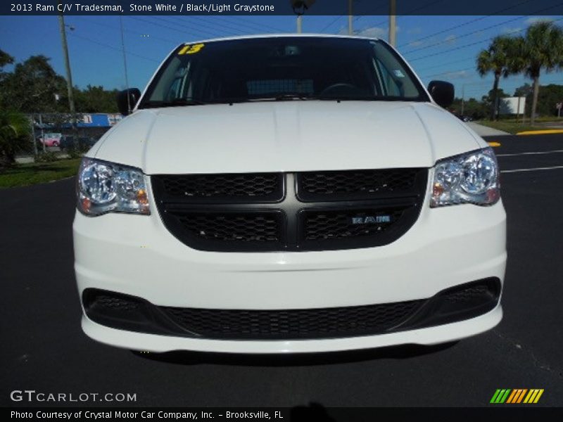 Stone White / Black/Light Graystone 2013 Ram C/V Tradesman