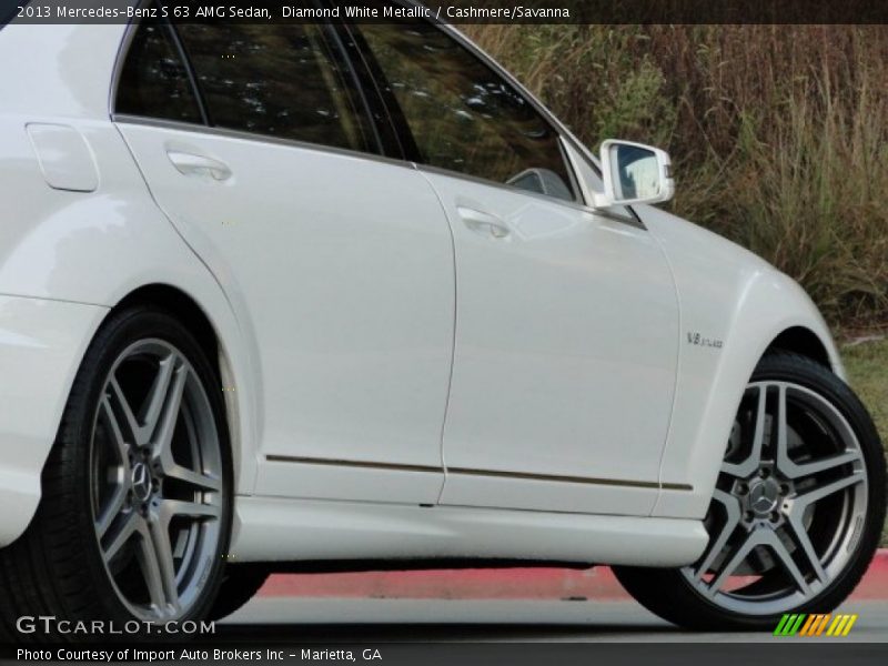 Diamond White Metallic / Cashmere/Savanna 2013 Mercedes-Benz S 63 AMG Sedan