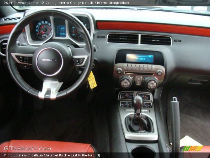 Inferno Orange Metallic / Inferno Orange/Black 2011 Chevrolet Camaro SS Coupe