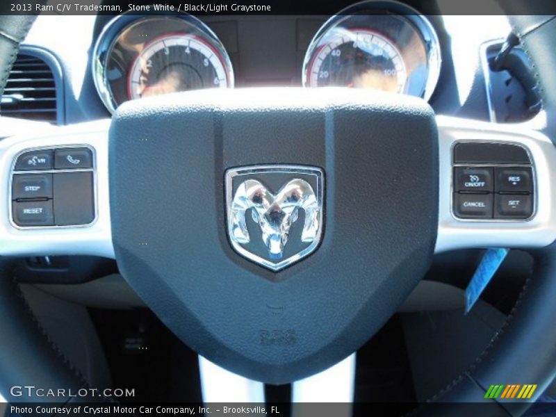 Stone White / Black/Light Graystone 2013 Ram C/V Tradesman