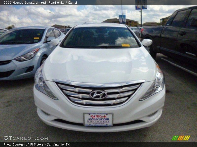Pearl White / Camel 2011 Hyundai Sonata Limited
