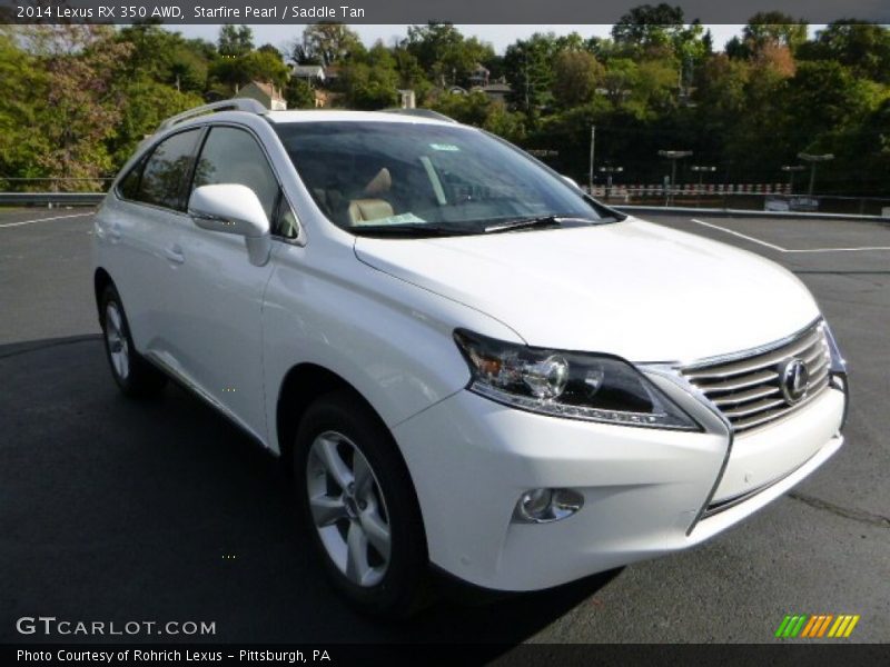 Starfire Pearl / Saddle Tan 2014 Lexus RX 350 AWD