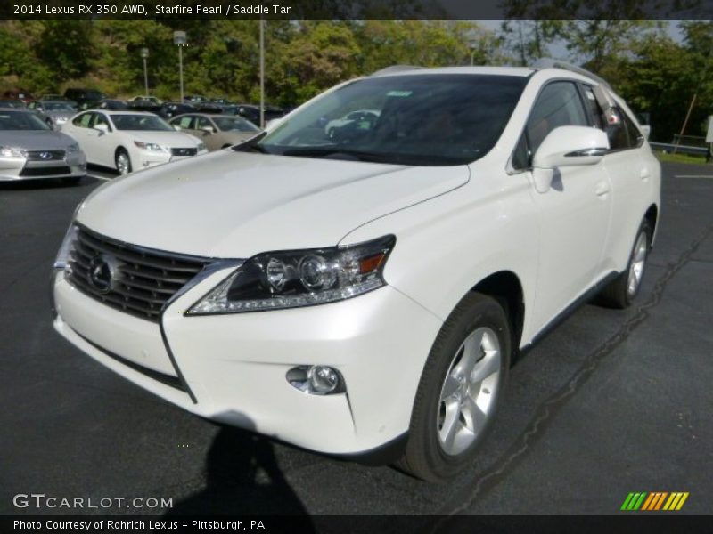 Starfire Pearl / Saddle Tan 2014 Lexus RX 350 AWD