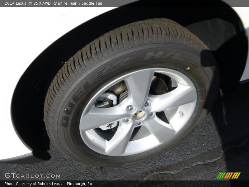 Starfire Pearl / Saddle Tan 2014 Lexus RX 350 AWD