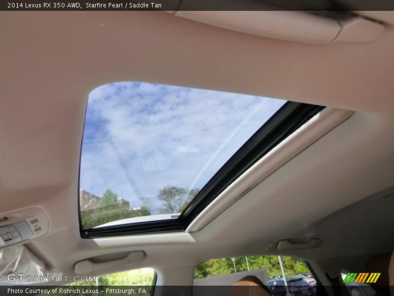 Starfire Pearl / Saddle Tan 2014 Lexus RX 350 AWD