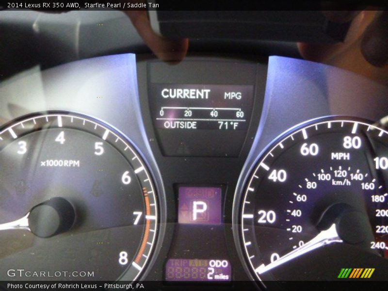 Starfire Pearl / Saddle Tan 2014 Lexus RX 350 AWD