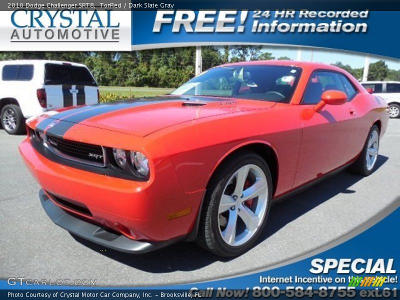 TorRed / Dark Slate Gray 2010 Dodge Challenger SRT8