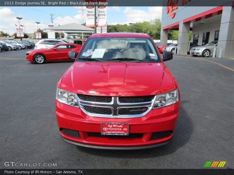 Bright Red / Black/Light Frost Beige 2013 Dodge Journey SE