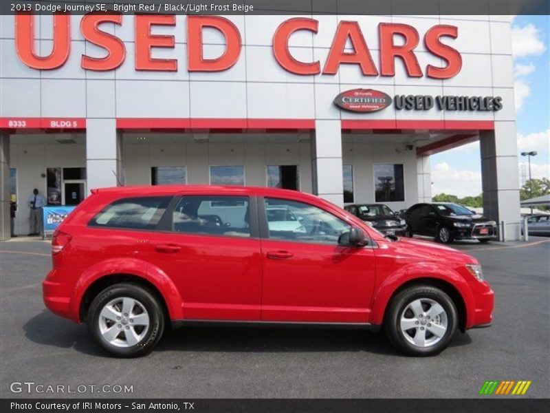 Bright Red / Black/Light Frost Beige 2013 Dodge Journey SE