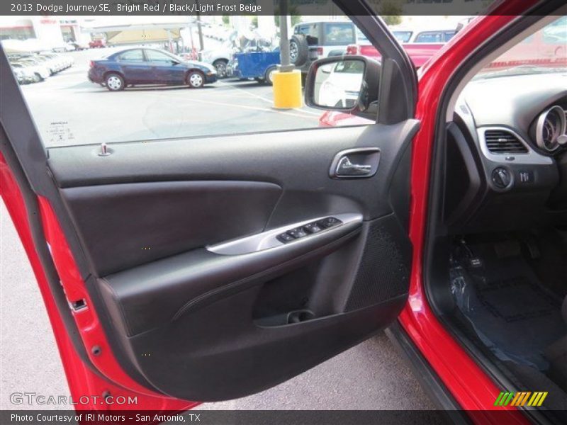 Bright Red / Black/Light Frost Beige 2013 Dodge Journey SE