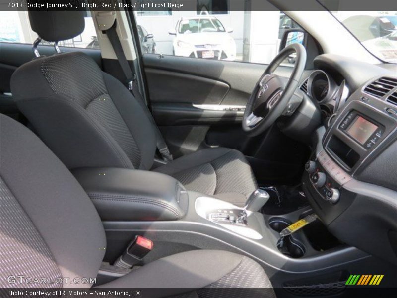 Bright Red / Black/Light Frost Beige 2013 Dodge Journey SE