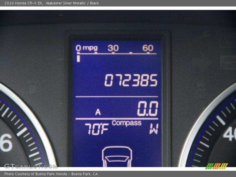 Alabaster Silver Metallic / Black 2010 Honda CR-V EX