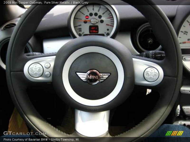 Pure Silver Metallic / Black/Grey 2009 Mini Cooper Clubman