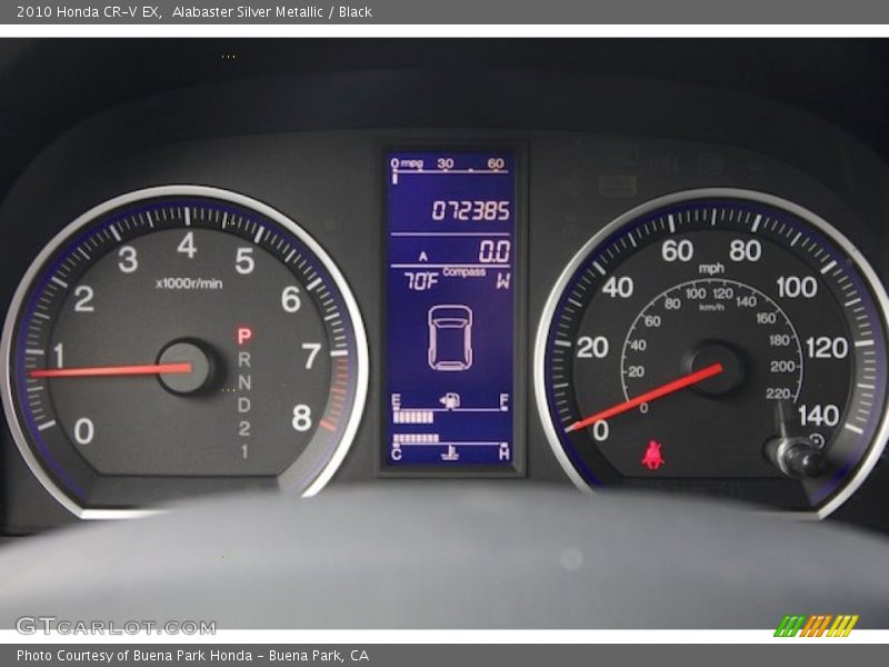 Alabaster Silver Metallic / Black 2010 Honda CR-V EX