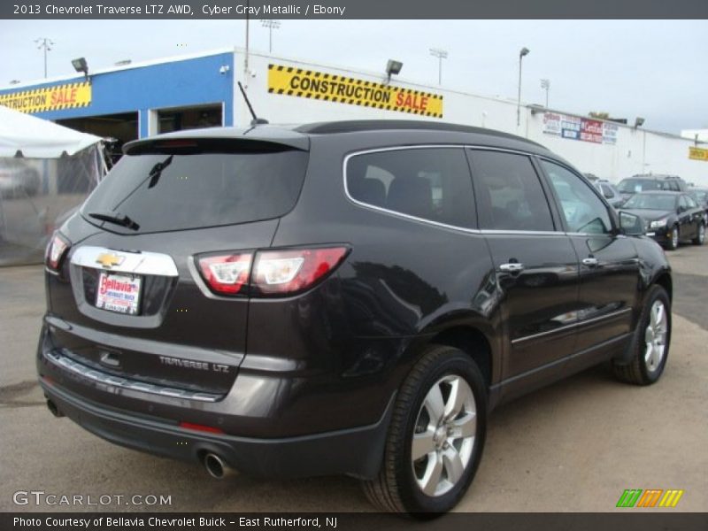 Cyber Gray Metallic / Ebony 2013 Chevrolet Traverse LTZ AWD