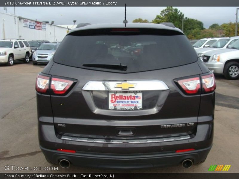 Cyber Gray Metallic / Ebony 2013 Chevrolet Traverse LTZ AWD
