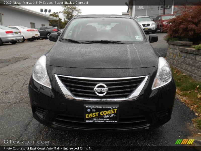 Super Black / Charcoal 2012 Nissan Versa 1.6 SV Sedan