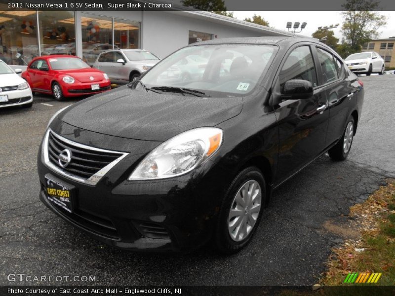 Super Black / Charcoal 2012 Nissan Versa 1.6 SV Sedan