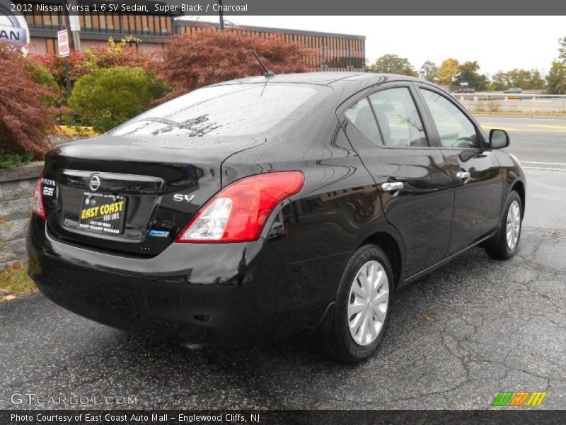 Super Black / Charcoal 2012 Nissan Versa 1.6 SV Sedan