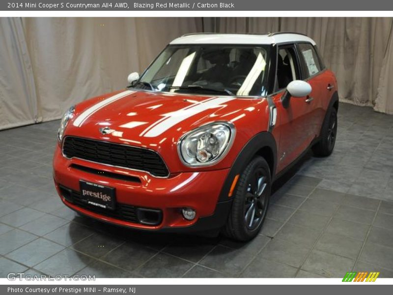 Blazing Red Metallic / Carbon Black 2014 Mini Cooper S Countryman All4 AWD