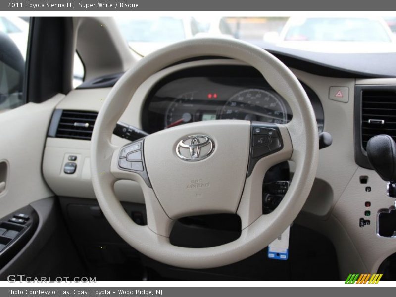 Super White / Bisque 2011 Toyota Sienna LE