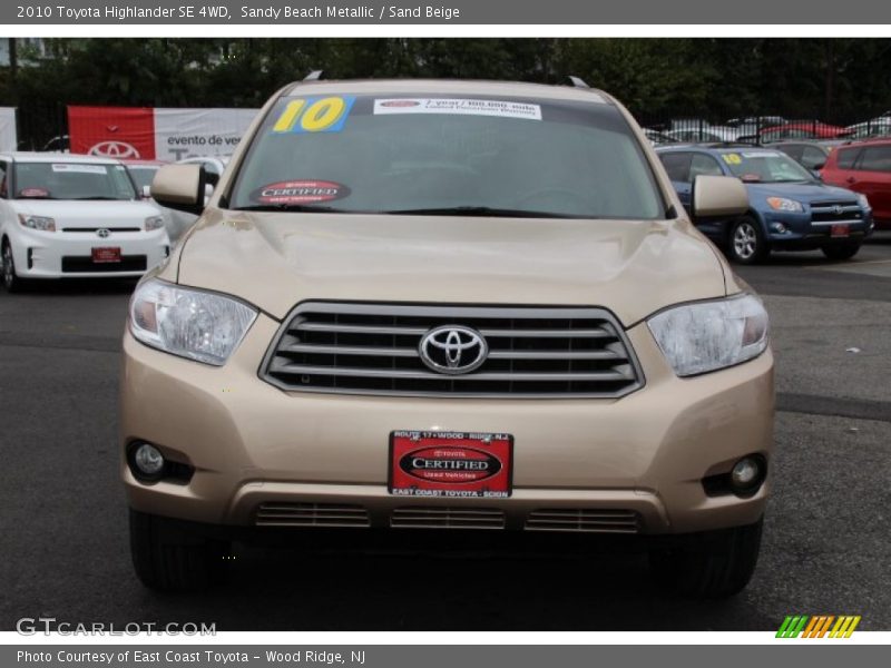 Sandy Beach Metallic / Sand Beige 2010 Toyota Highlander SE 4WD