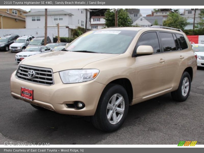 Sandy Beach Metallic / Sand Beige 2010 Toyota Highlander SE 4WD