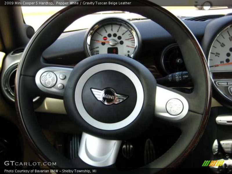 Pepper White / Gravity Tuscan Beige Leather 2009 Mini Cooper S Hardtop