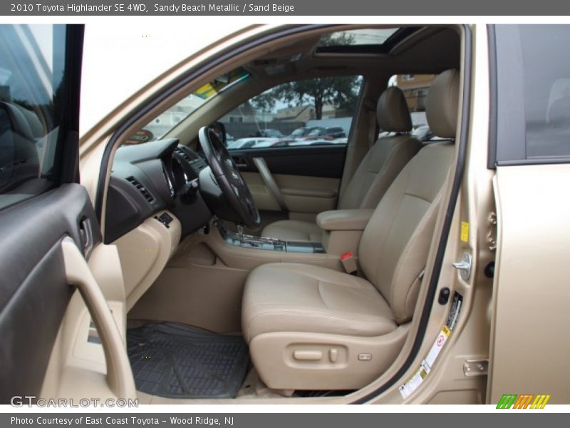Sandy Beach Metallic / Sand Beige 2010 Toyota Highlander SE 4WD