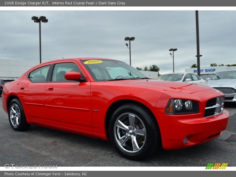 Inferno Red Crystal Pearl / Dark Slate Gray 2008 Dodge Charger R/T